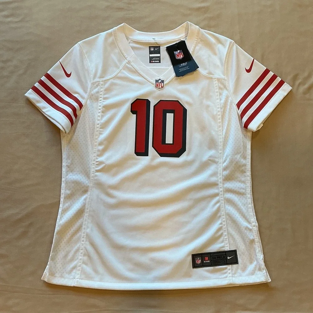 NFL Nike On Field 49ERS‎ San Fransisco Jersey #10 Jim Garoppolo Dri Fit Size Lrg